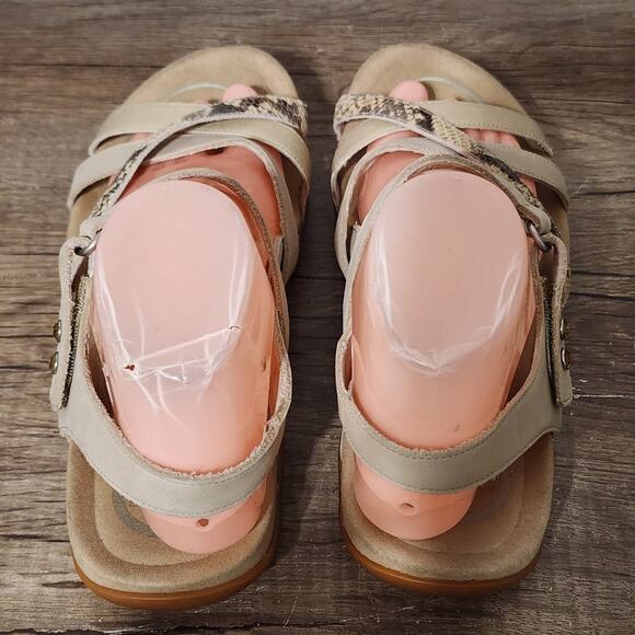 Abeo Laguna Womens Leather Sandals Size 9 Beige - Picture 8 of 9